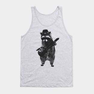 Raccoon wielding ukulele Tank Top